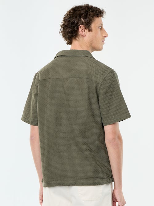 Camicia a maniche corte in maglia fantasia - Kiabi Camicia a maniche corte in maglia fantasia - Kiabi