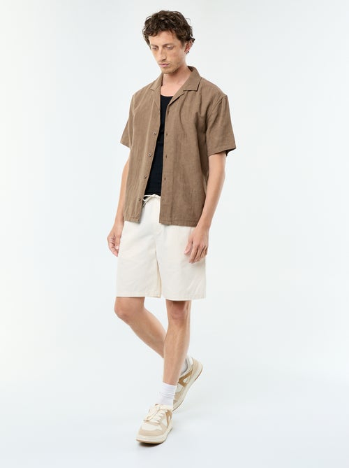 Camicia a maniche corte in maglia fantasia - Kiabi