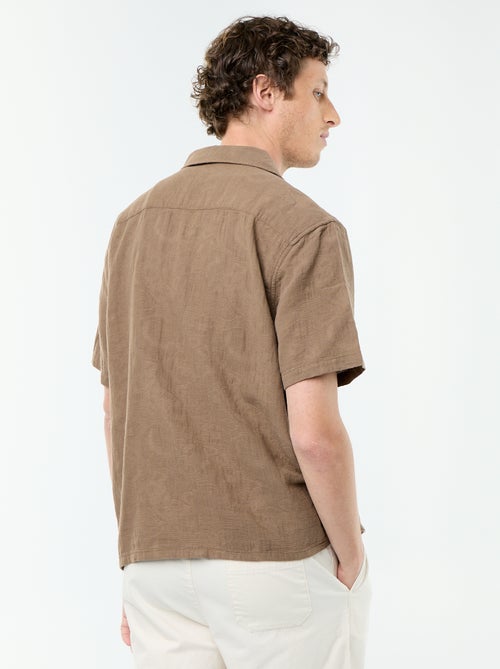 Camicia a maniche corte in maglia fantasia - Kiabi