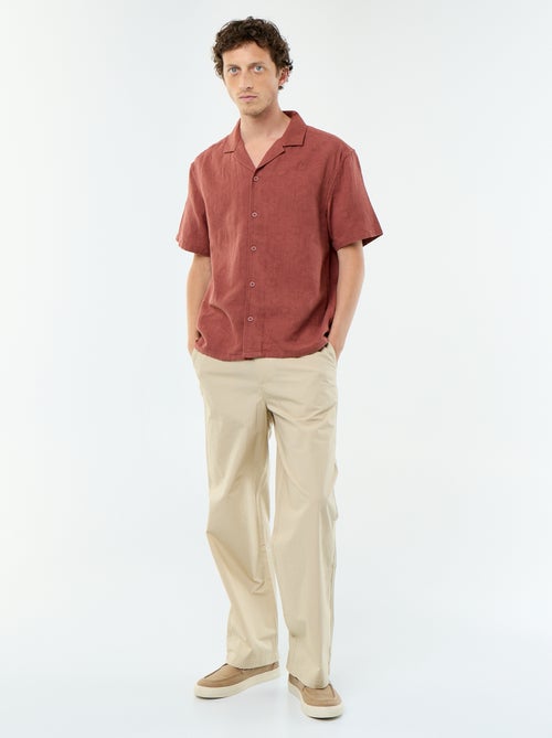 Camicia a maniche corte in maglia fantasia - Kiabi