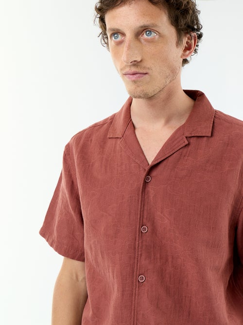 Camicia a maniche corte in maglia fantasia - Kiabi