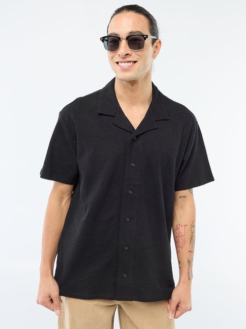 Camicia a maniche corte in maglia - Kiabi