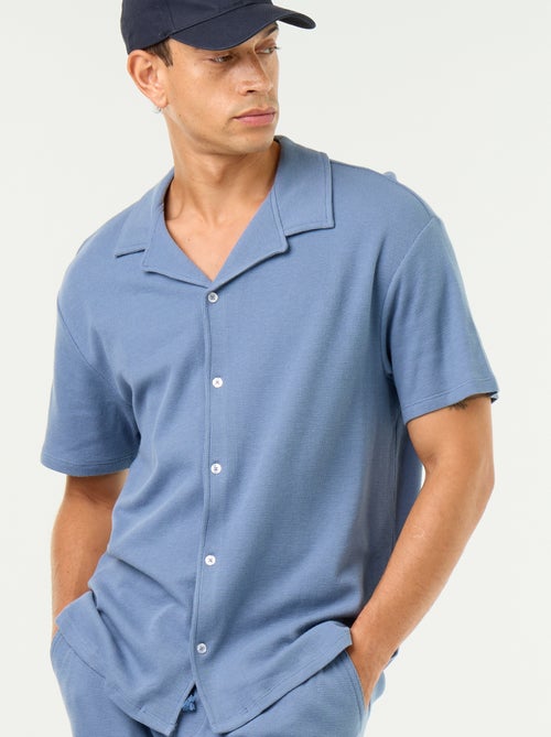 Camicia a maniche corte in tessuto goffrato - Kiabi