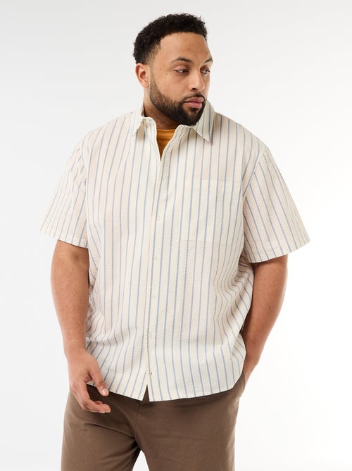 Camicia a maniche corte leggera a righe - Kiabi