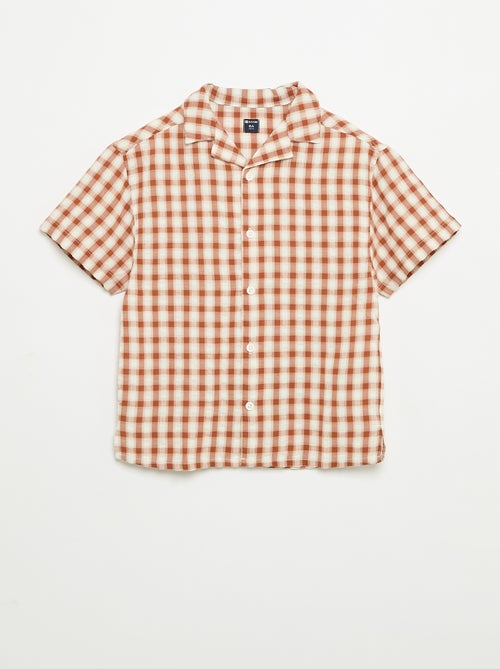 Camicia a quadri e maniche corte - Kiabi Camicia a quadri e maniche corte - Kiabi
