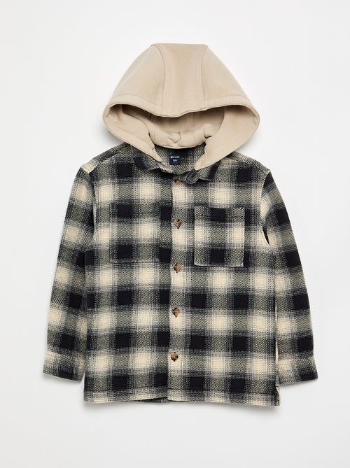 Camicia a quadri in flanella con cappuccio - Kiabi