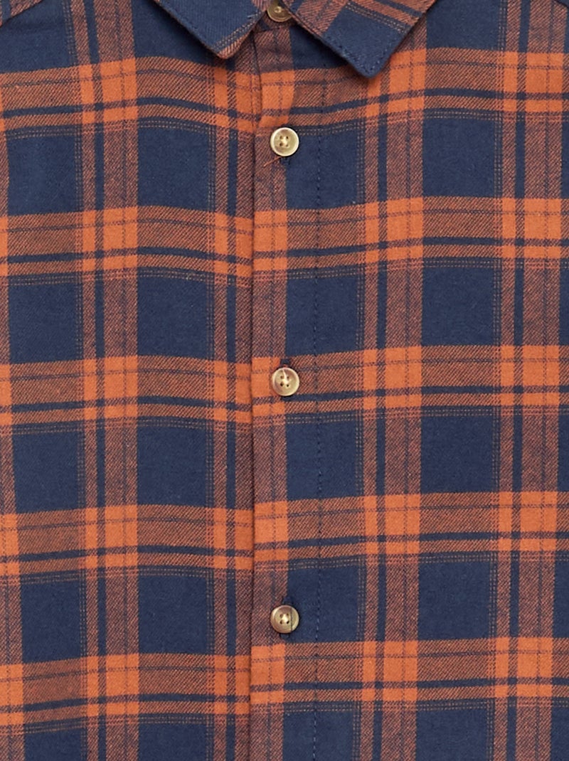 Camicia a quadri in flanella Marrone - Kiabi