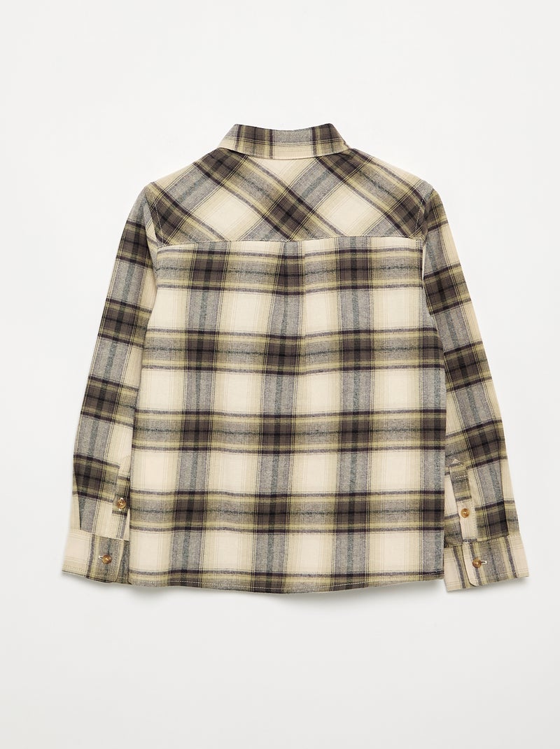 Camicia a quadri in flanella Verde - Kiabi
