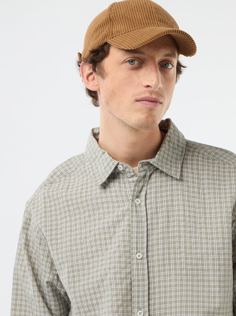 Camicia a quadri Kaki - Kiabi