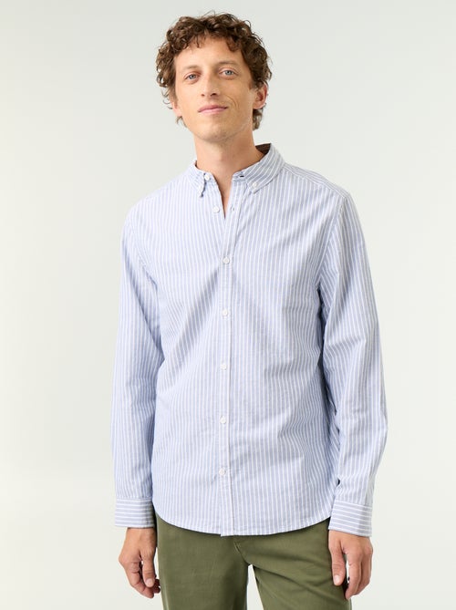 Camicia a righe con colletto button-down - Kiabi