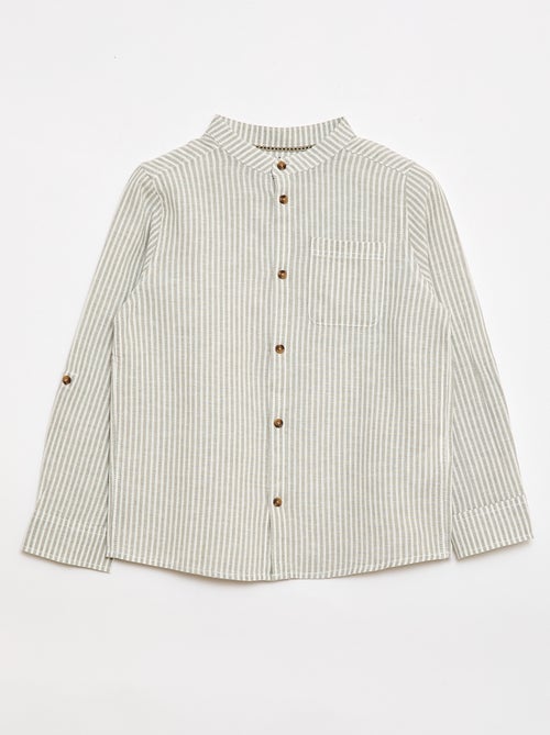 Camicia a righe in misto lino - Kiabi