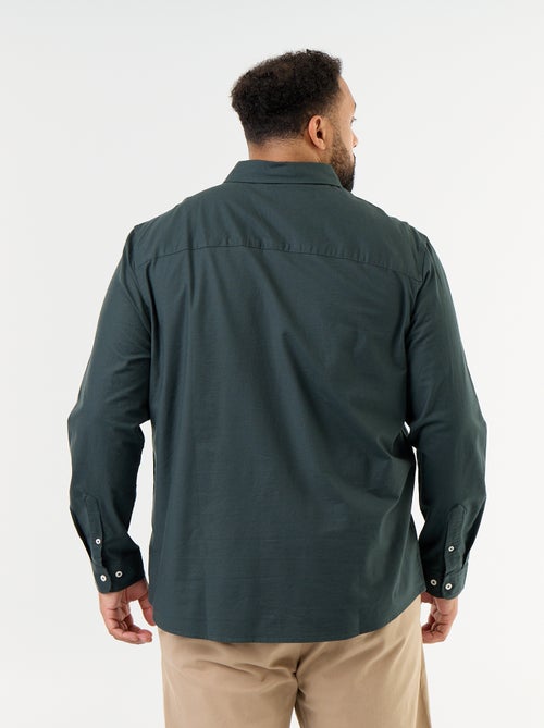 Camicia a tinta unita a maniche lunghe - Kiabi