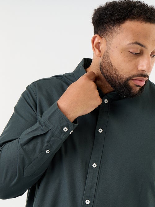 Camicia a tinta unita a maniche lunghe - Kiabi