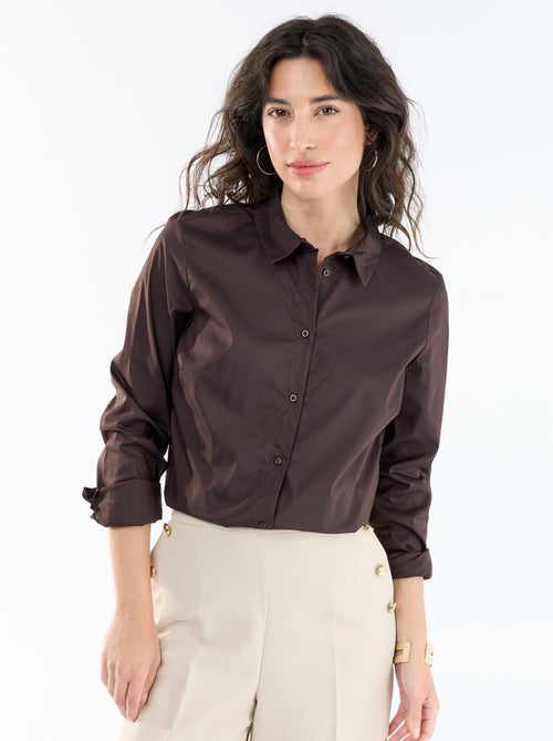 Camicia aderente con collo all'italiana - Kiabi