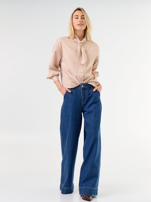 Camicia ampia a maniche lunghe e collo lavallière - Kiabi