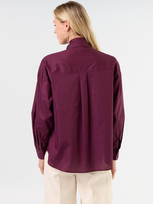 Camicia ampia a maniche lunghe e collo lavallière - Kiabi
