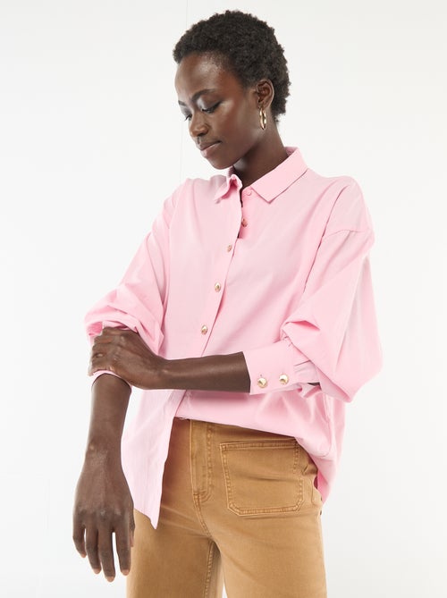 Camicia ampia con bottoni a conchiglia - Kiabi