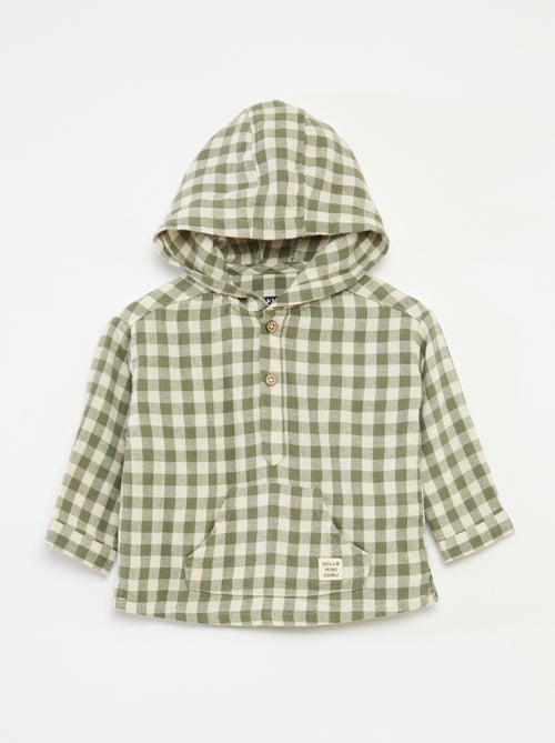 Camicia con cappuccio e tasca a marsupio - Kiabi