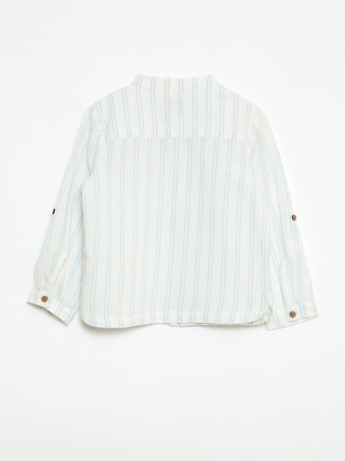Camicia con collo alla coreana e maniche arrotolabili - Kiabi