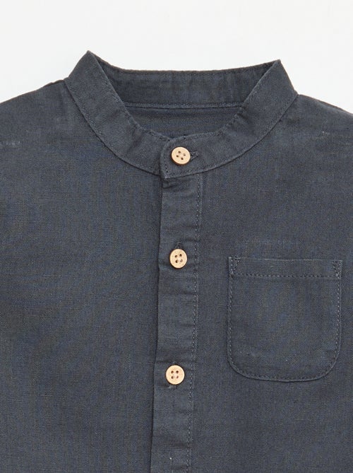 Camicia con collo alla coreana e maniche arrotolabili - Kiabi