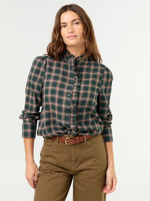 Camicia con collo alto a balze - Kiabi