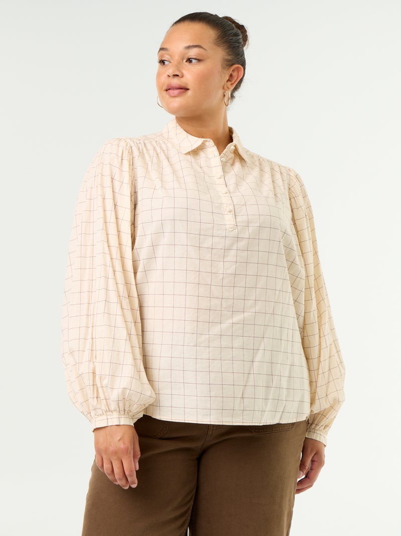 Camicia con maniche a palloncino Bianco - Kiabi