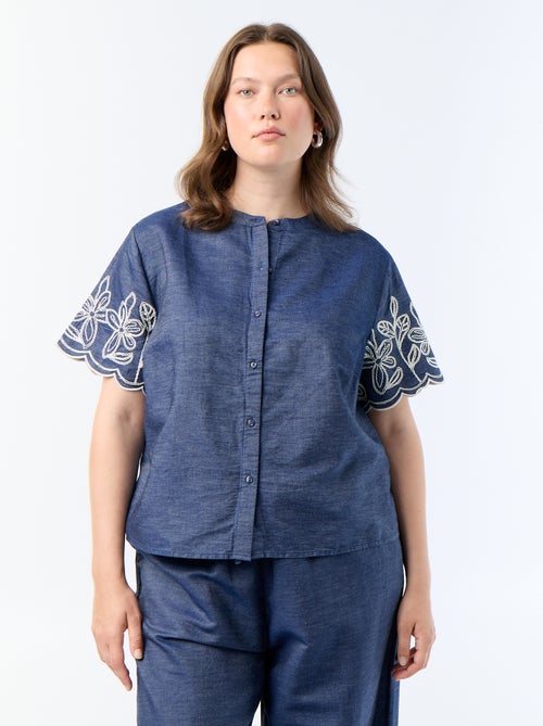 Camicia con maniche ricamate - Kiabi