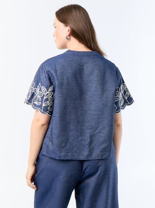 Camicia con maniche ricamate - Kiabi