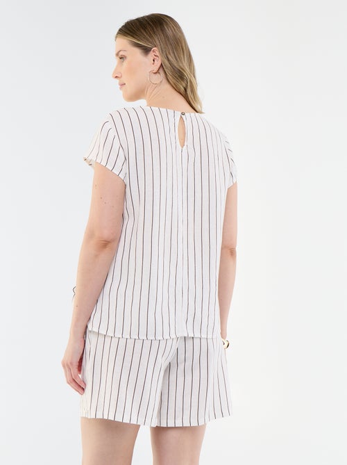 Camicia da allattamento in misto lino - Kiabi Camicia da allattamento in misto lino - Kiabi