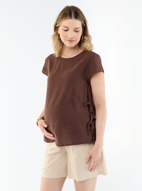 Camicia da allattamento in misto lino - Kiabi Camicia da allattamento in misto lino - Kiabi