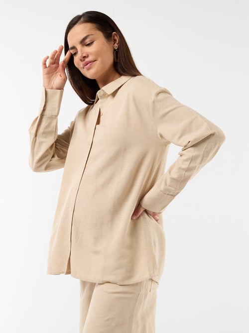 Camicia da maternità in lino misto - Kiabi