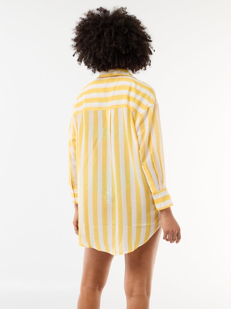 Camicia da spiaggia fluida stampata Giallo - Kiabi