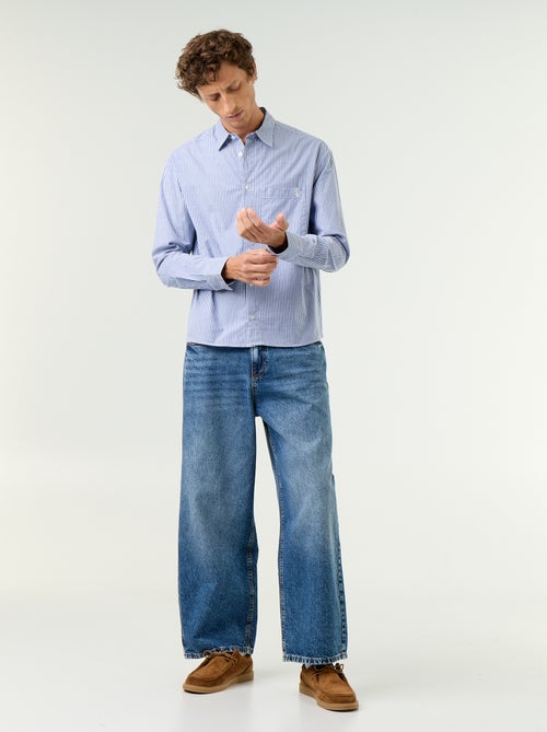 Camicia dal taglio confortevole con motivo a righe - Kiabi