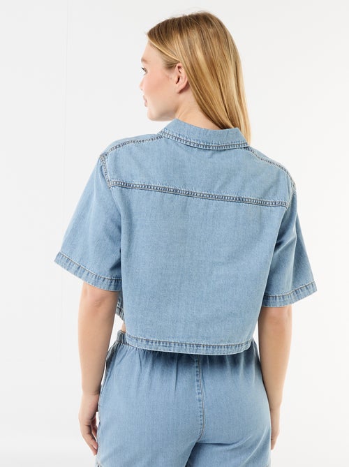 Camicia di jeans con maniche a 3/4 - Kiabi Camicia di jeans con maniche a 3/4 - Kiabi
