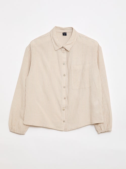 Camicia dritta a righe - Facile da indossare - Kiabi Camicia dritta a righe - Facile da indossare - Kiabi