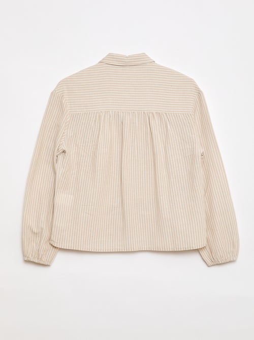 Camicia dritta a righe - Facile da indossare - Kiabi Camicia dritta a righe - Facile da indossare - Kiabi