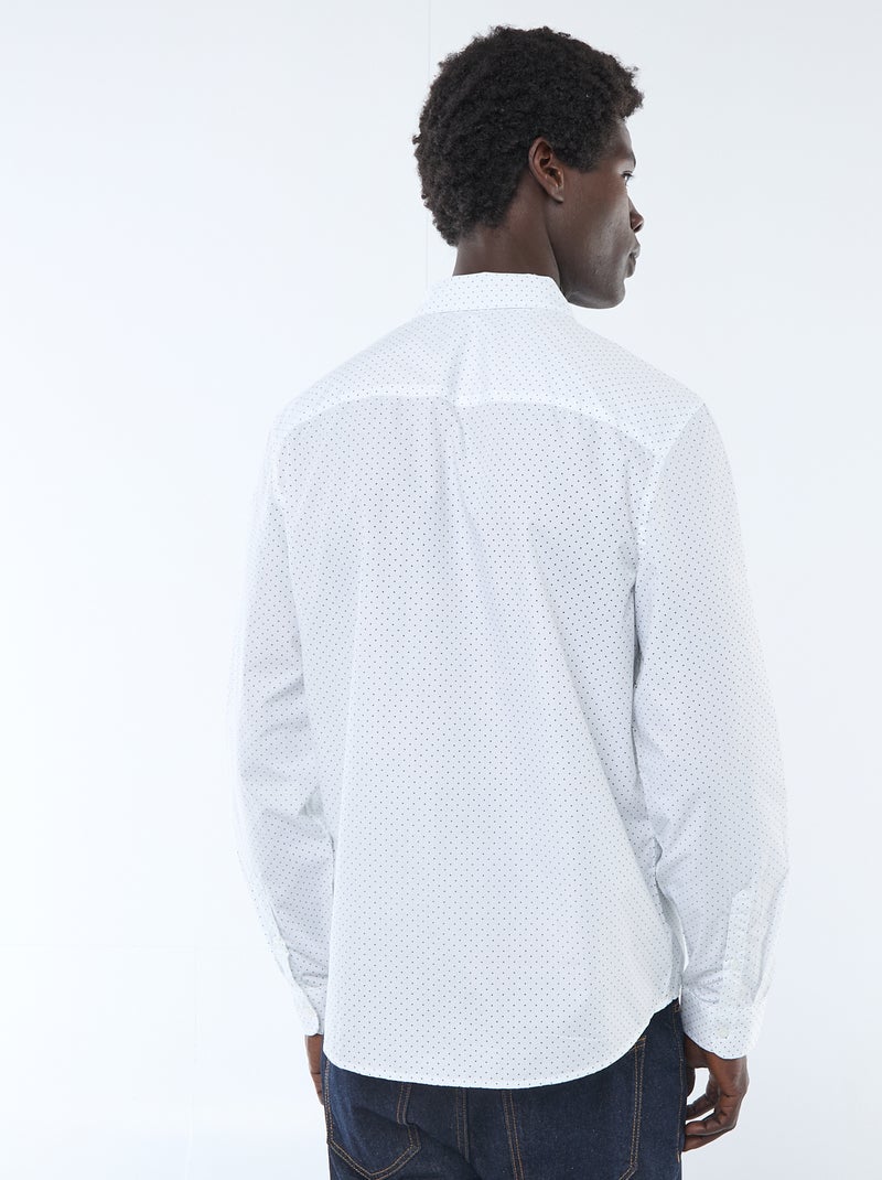 Camicia dritta/regular a pois BIANCO - Kiabi