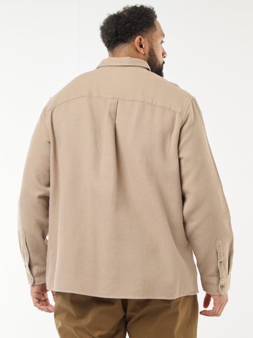 Camicia effetto goffrato tinta unita - Kiabi