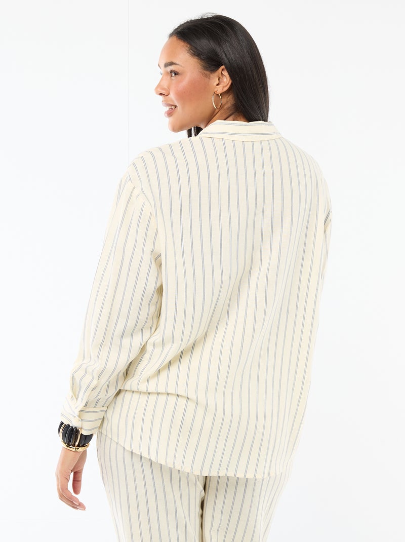 Camicia fluida a maniche lunghe Giallo - Kiabi