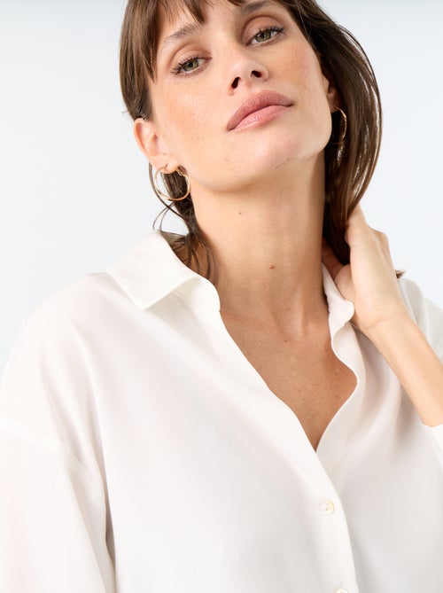 Camicia fluida a tinta unita - Kiabi