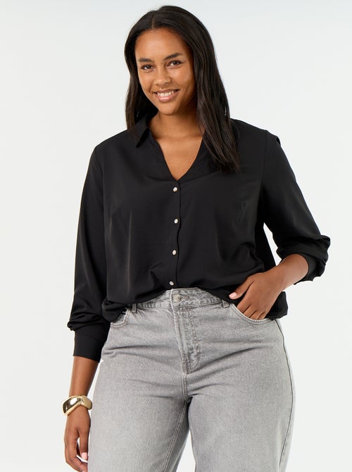 Camicia fluida tinta unita - Kiabi Camicia fluida tinta unita - Kiabi