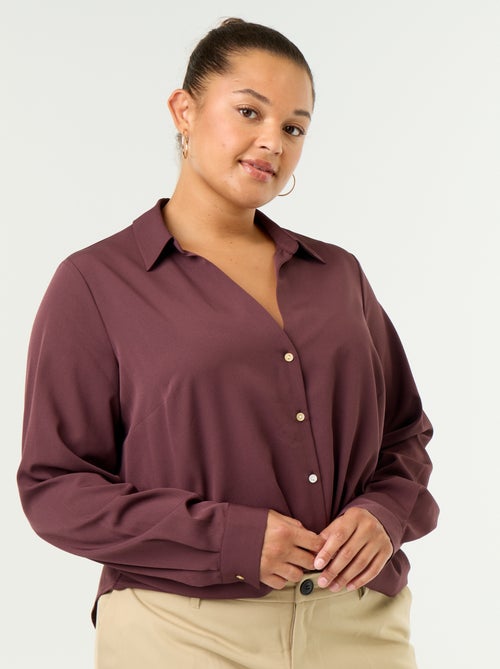 Camicia fluida tinta unita - Kiabi Camicia fluida tinta unita - Kiabi