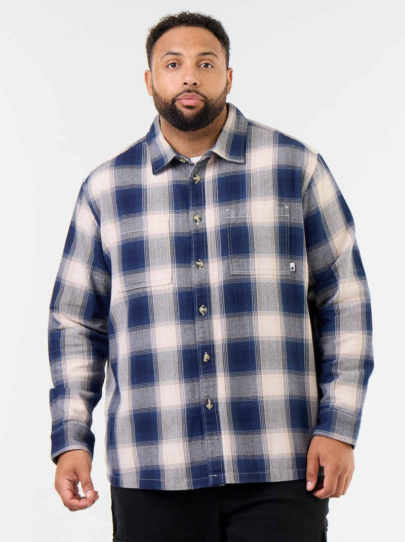 Camicia-giacca a quadri Blu - Kiabi