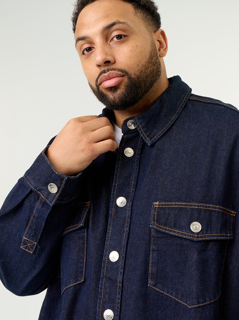 Camicia-giacca in denim Blu - Kiabi