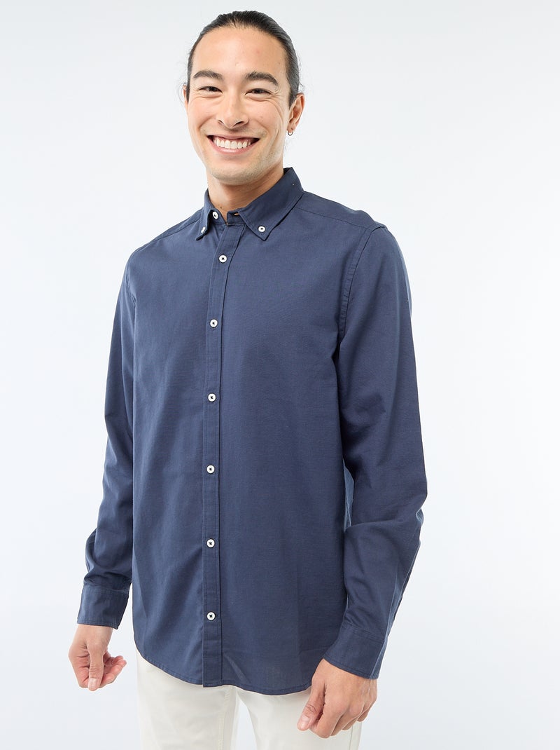 Camicia in cotone oxford regular fit Blu - Kiabi