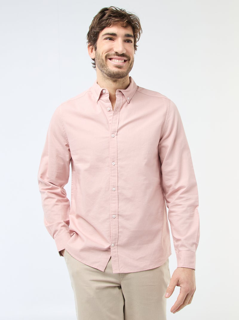 Camicia in cotone oxford regular fit Rosa - Kiabi