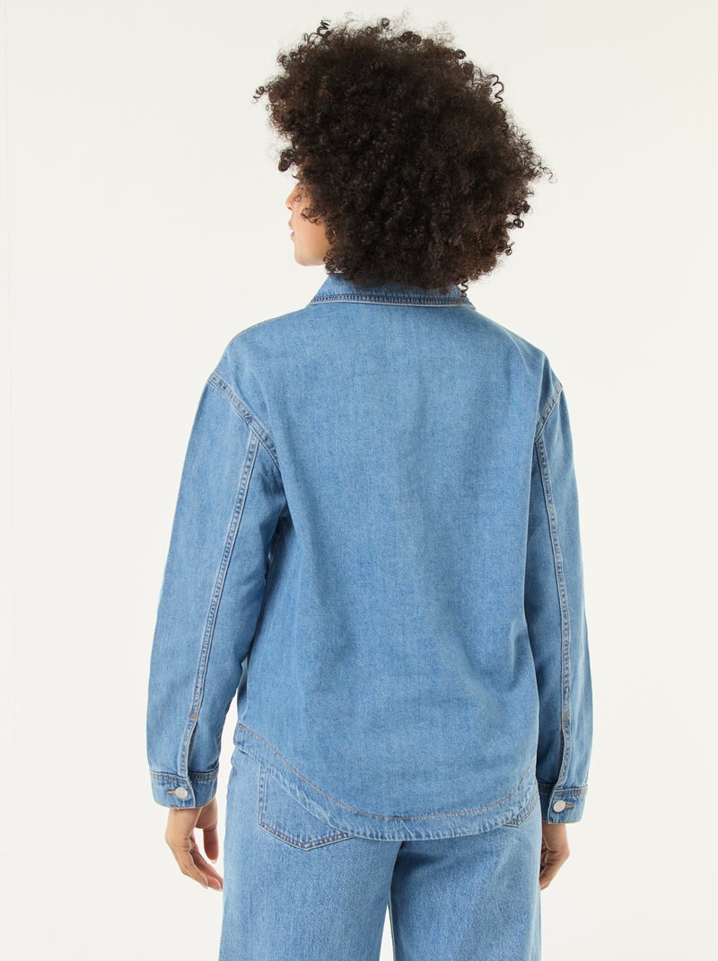 Camicia in denim a maniche lunghe Blu - Kiabi