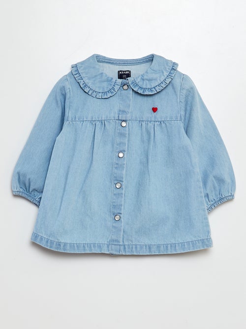 Camicia in denim cuore ricamato - Kiabi