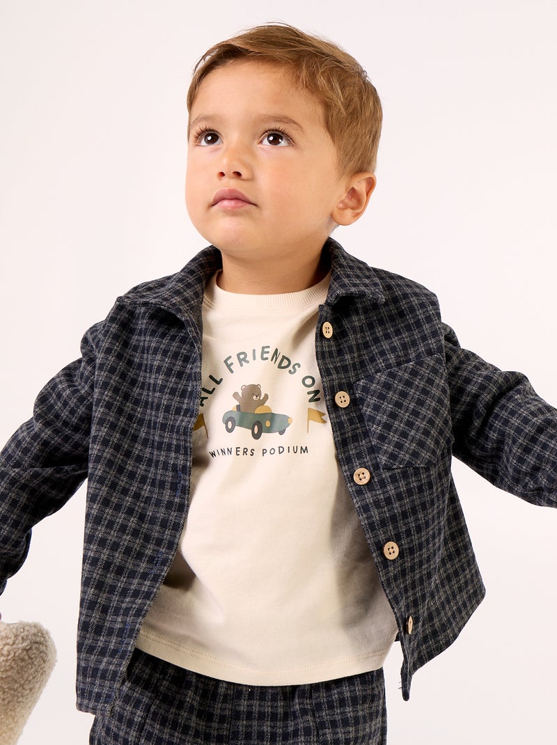 Camicia in flanella a quadri Blu - Kiabi