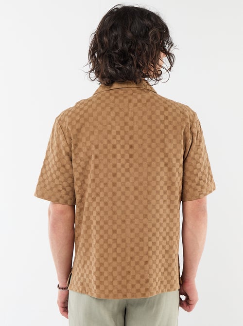 Camicia in maglia fantasia a maniche corte - Kiabi